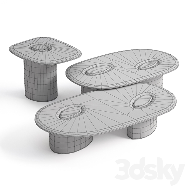 Enne Rita coffee tables 3DS Max Model - thumbnail 7