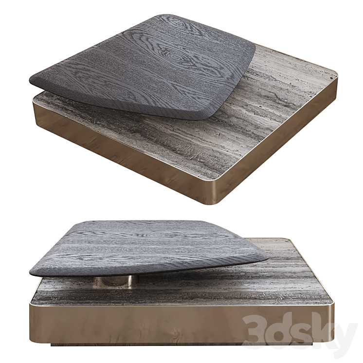 Enne rotate coffee table 3DS Max Model - thumbnail 1