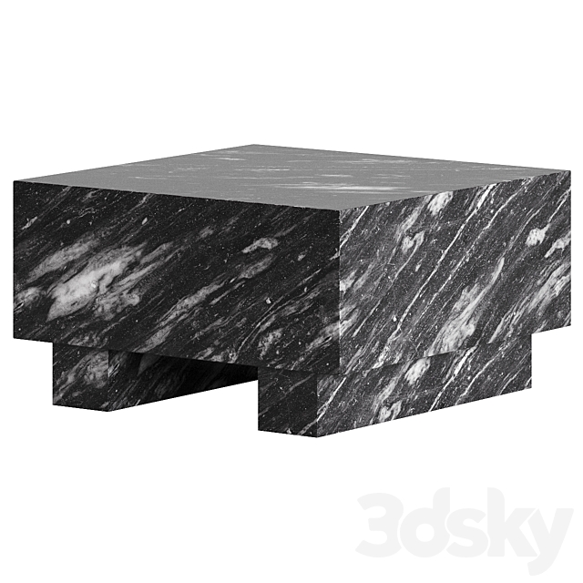 Enyo Gray Marble Coffee Tables By Crate&Barrel 3ds Max - thumbnail 3