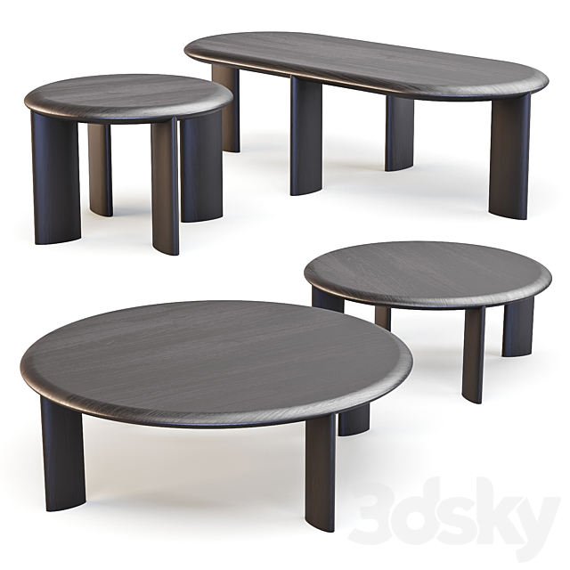 Ercol – L. Ercolani: IO – Coffee and Side Tables 3DS Max Model - thumbnail 2