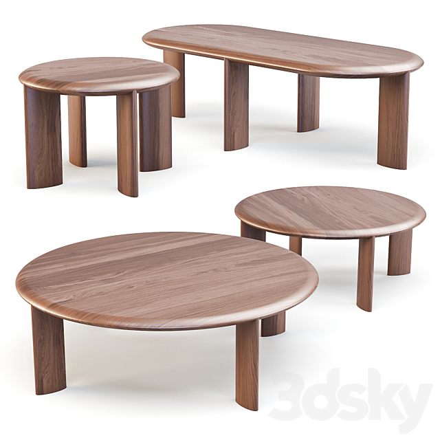 Ercol – L. Ercolani: IO – Coffee and Side Tables 3DS Max Model - thumbnail 3