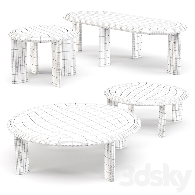 Ercol – L. Ercolani: IO – Coffee and Side Tables 3DS Max Model - thumbnail 5