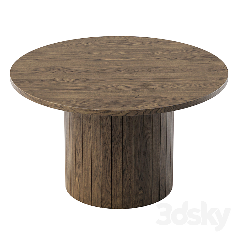 Eric Wooden Round Dining Table by Bpoint Design 3DS Max Model - thumbnail 2