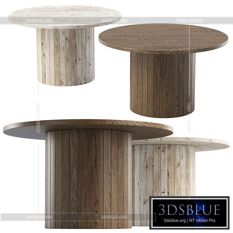 Eric Wooden Round Dining Table by Bpoint Design 3DS Max - thumbnail 3