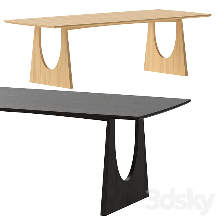 ETHNICRAFT Geometric Dining Table 3DS Max Model - thumbnail 3