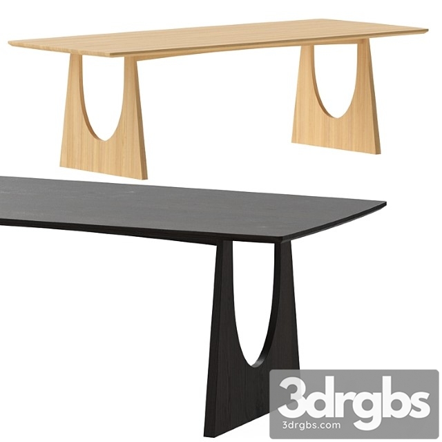 Ethnicraft geometric dining table - thumbnail 1