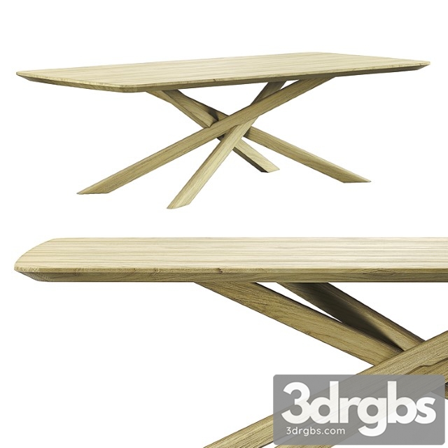 Ethnicraft mikado coffee table – rectangular 2 3dsmax Download - thumbnail 1