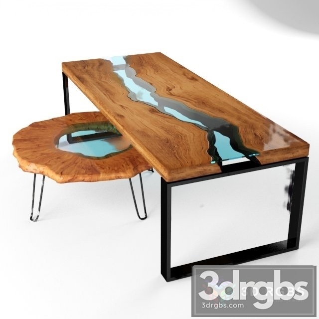 Exclusive Dining Coffee Tables 3dsmax Download - thumbnail 1