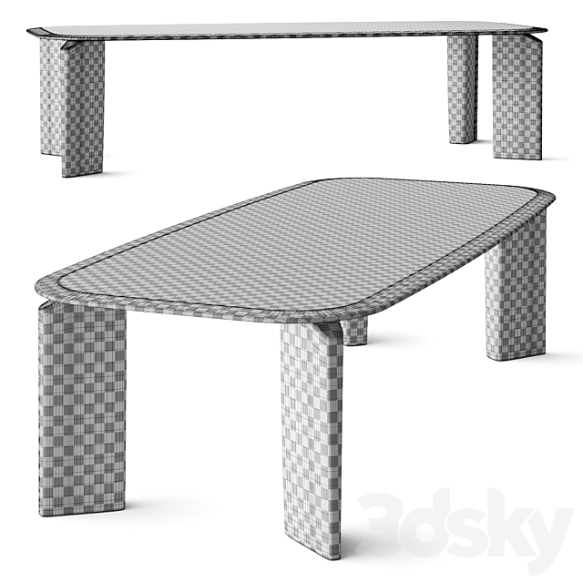 Exteta Giotto Table 3DS Max Model - thumbnail 2