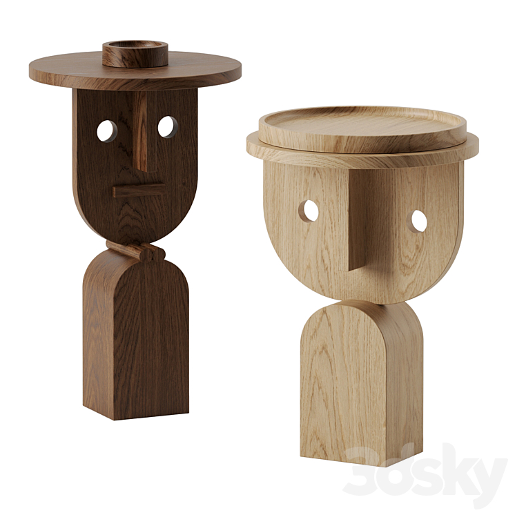 FACES side tables by Sancal 3DS Max - thumbnail 1