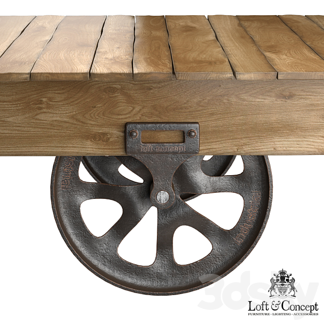 FACTORY CART COFFEE TABLE 3DS Max Model - thumbnail 3