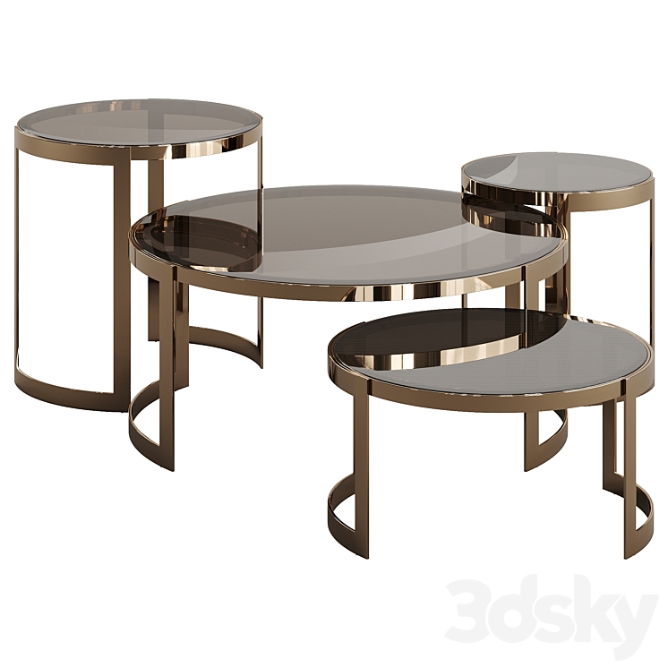 FENDI ANYA GLASS 2021 COFFEE TABLE 3DS Max Model - thumbnail 1