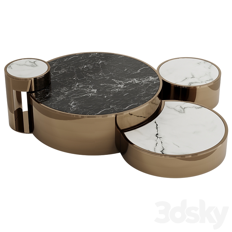 FENDI CONSTELLATION & CONSTELLATION MARBLE COFFEE TABLE 3DS Max Model - thumbnail 3