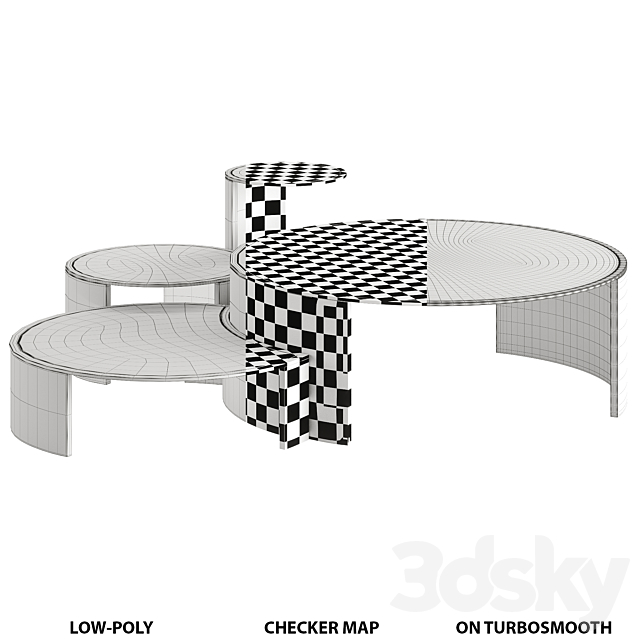 FENDI CONSTELLATION LITE COFFEE TABLE 3DSMax File - thumbnail 4