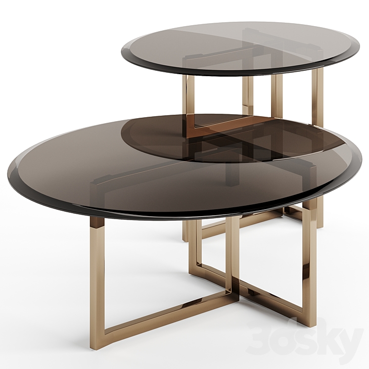 Fendi Ford Glass Table 3DS Max Model - thumbnail 2