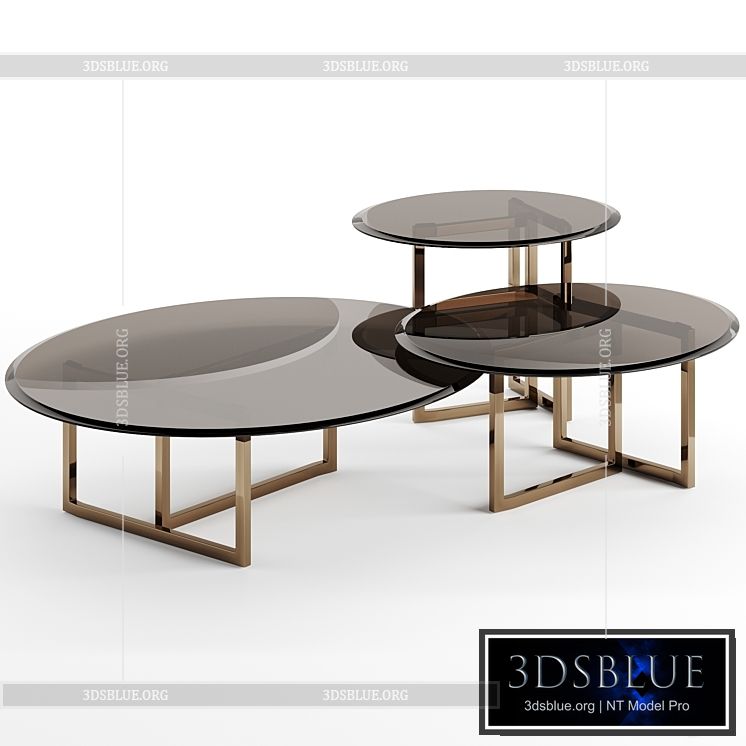 Fendi Ford Glass Table 3DS Max - thumbnail 3