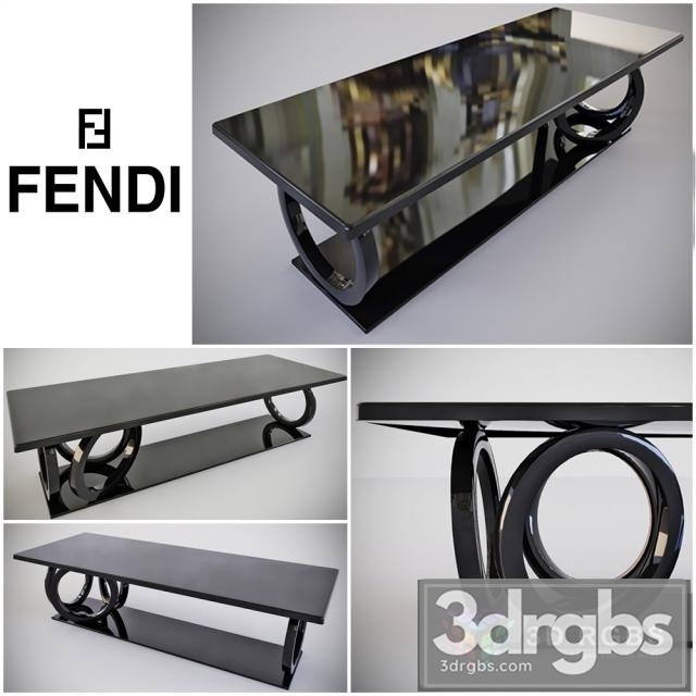 Fendi Italian Table 3dsmax Download - thumbnail 1