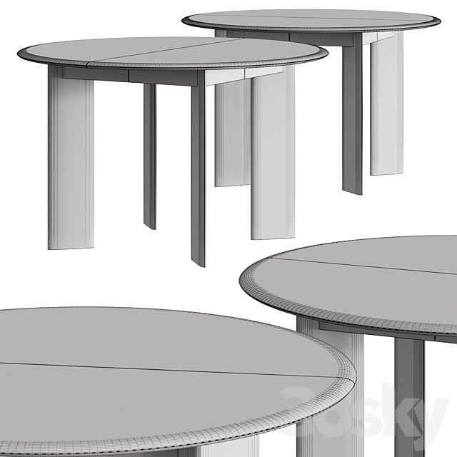 Ferm Living Bevel Round Dining Table 3DS Max Model - thumbnail 2