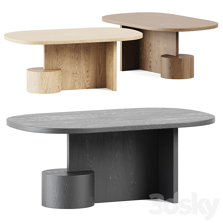 Ferm Living Insert Coffee Table \/ Wooden Table 3DS Max Model - thumbnail 3