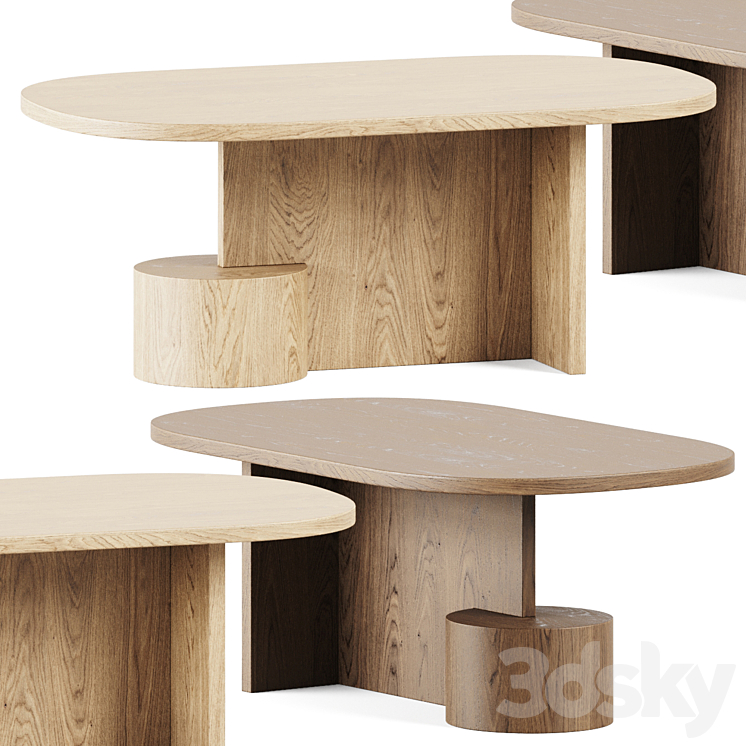 Ferm Living Insert Coffee Table \/ Wooden Table 3DS Max - thumbnail 2