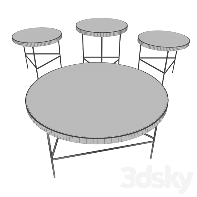 Ferm Living Marble table 3DS Max Model - thumbnail 3