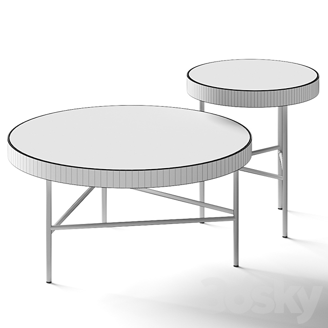 Ferm Living Travertine Coffee Tables 3DS Max Model - thumbnail 2