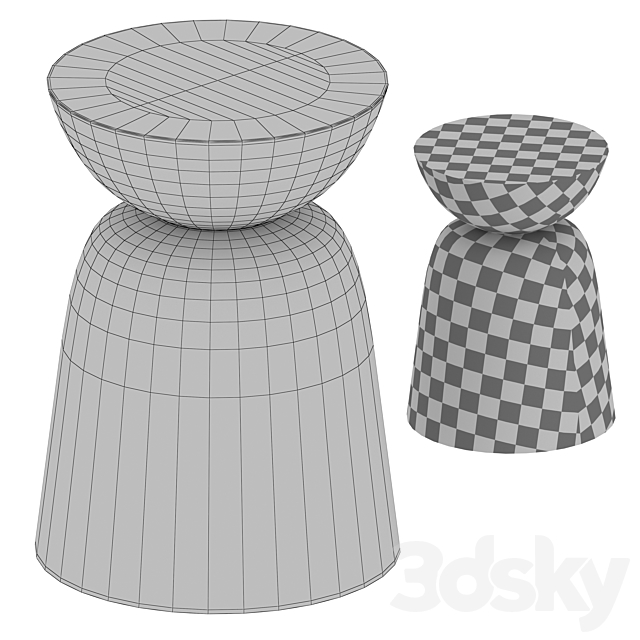 Fernando Accent Table (Crate and Barrel) 3DS Max Model - thumbnail 5