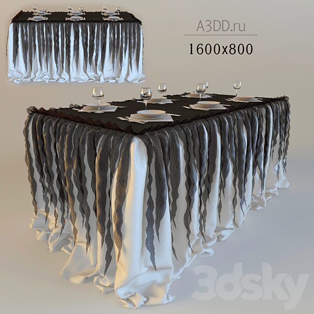 Festive table 3DSMax File - thumbnail 1