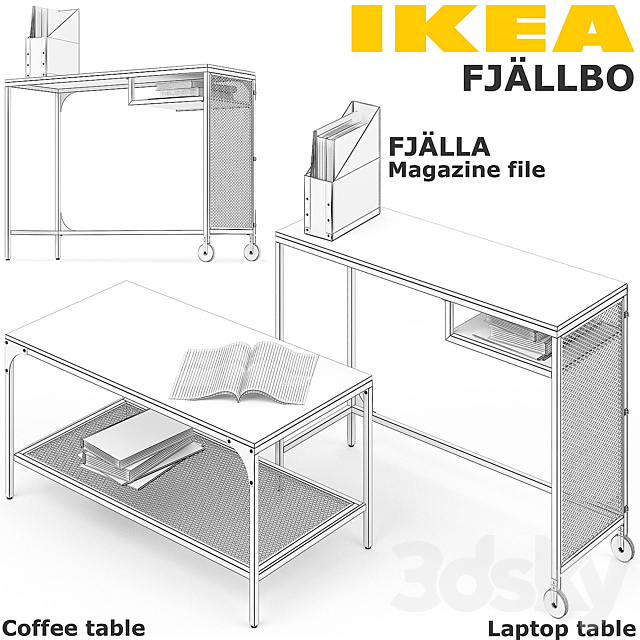 FJALLBO (FIALLBO) TABLE SET 3DS Max Model - thumbnail 2