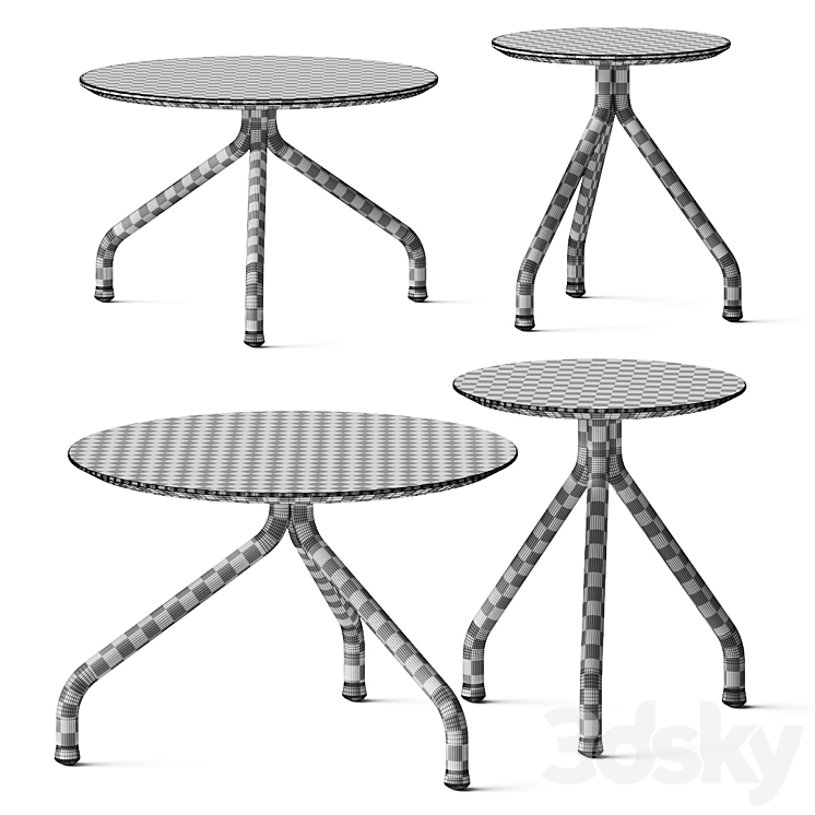 Flexform Academy Coffee Tables 3DS Max - thumbnail 2