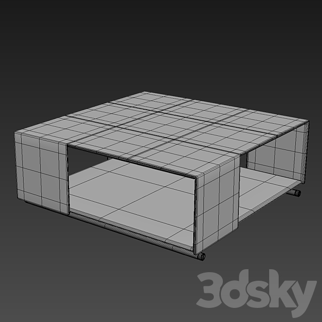 flexform groundpiece coffee table 3DS Max Model - thumbnail 2