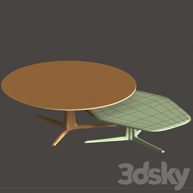 Flexform sveva tables 3DSMax File - thumbnail 3