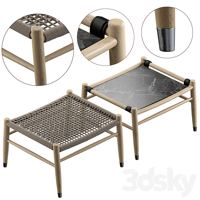 Flexform TESSA OUTDOOR coffee table 3dsMax Model - thumbnail 2