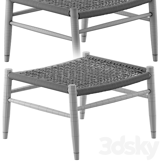 Flexform TESSA OUTDOOR coffee table 3dsMax Model - thumbnail 6