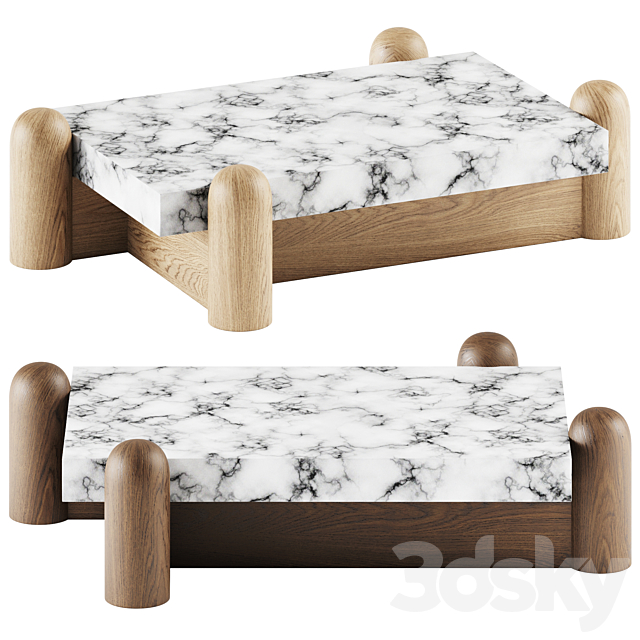 Flo Coffee Table by Aro Vega for Monogram 3DSMax File - thumbnail 1