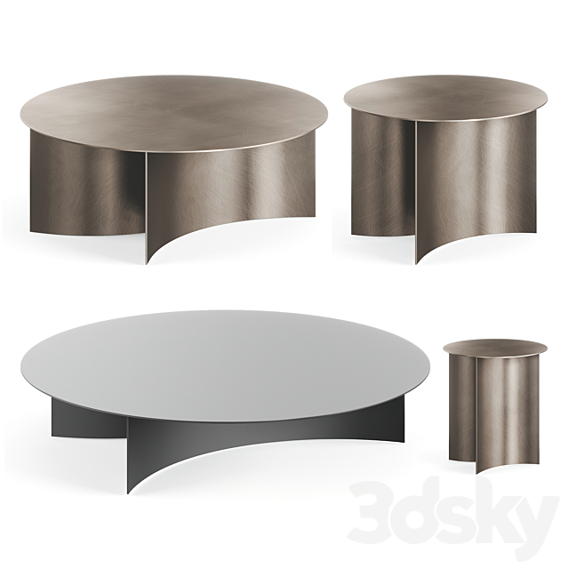 Flou Pierre 2021 Brush Oxide Coffee Table 3DS Max Model - thumbnail 2