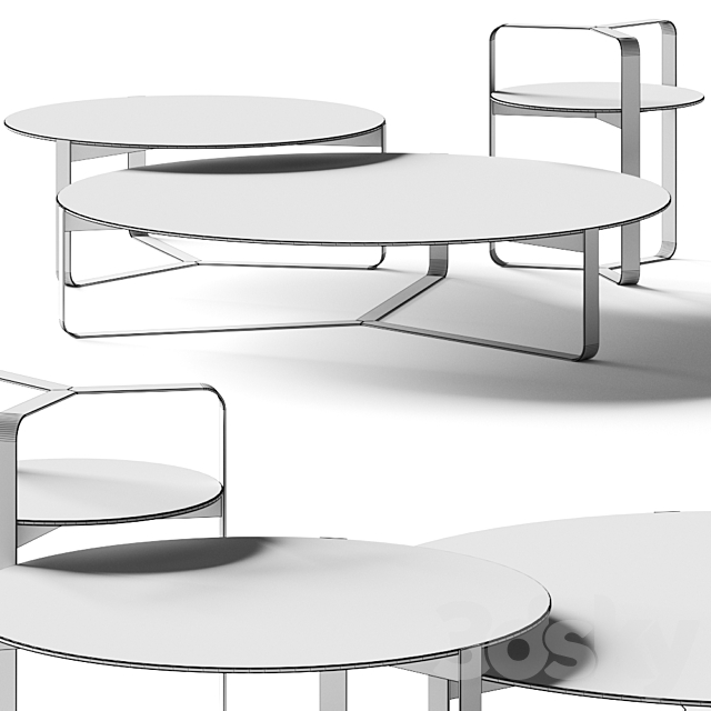 Flou Yari Coffee Tables 3DSMax File - thumbnail 3