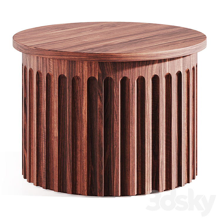 Fluted Coffee Table by Galvin Brothers 3DS Max Model - thumbnail 2