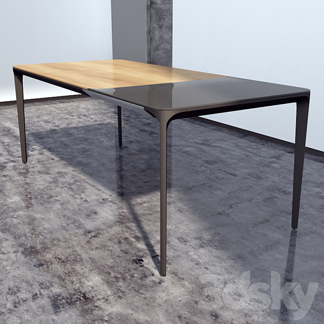 Folding table Slim Extensible “Sovet” 3DS Max Model - thumbnail 2