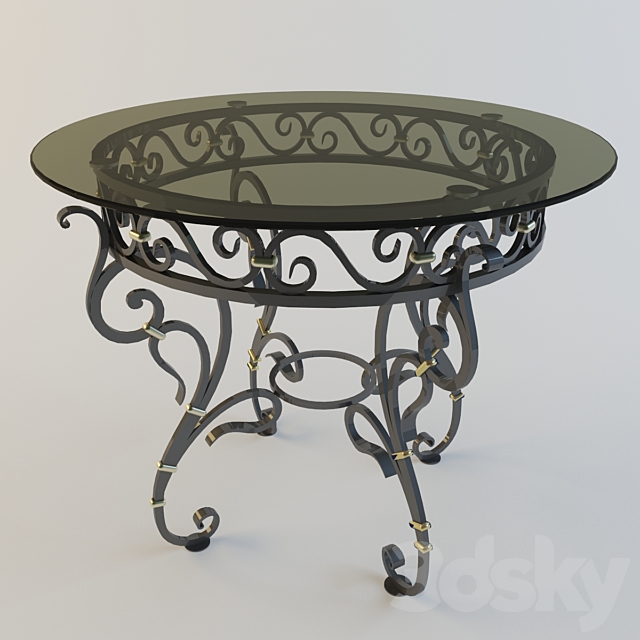 Forged table 3ds Max - thumbnail 1