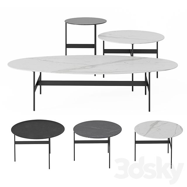 Formiche table set. B&B Italia. 3DSMax File - thumbnail 1