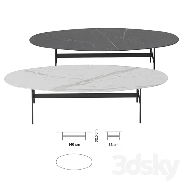 Formiche table set. B&B Italia. 3DSMax File - thumbnail 4