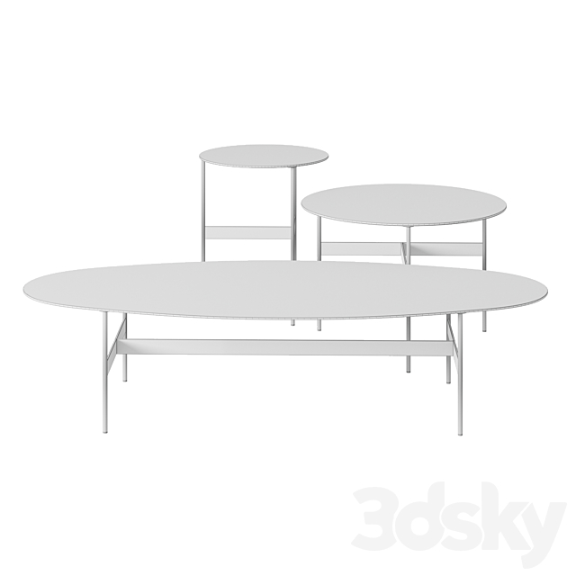 Formiche table set. B&B Italia. 3DSMax File - thumbnail 5