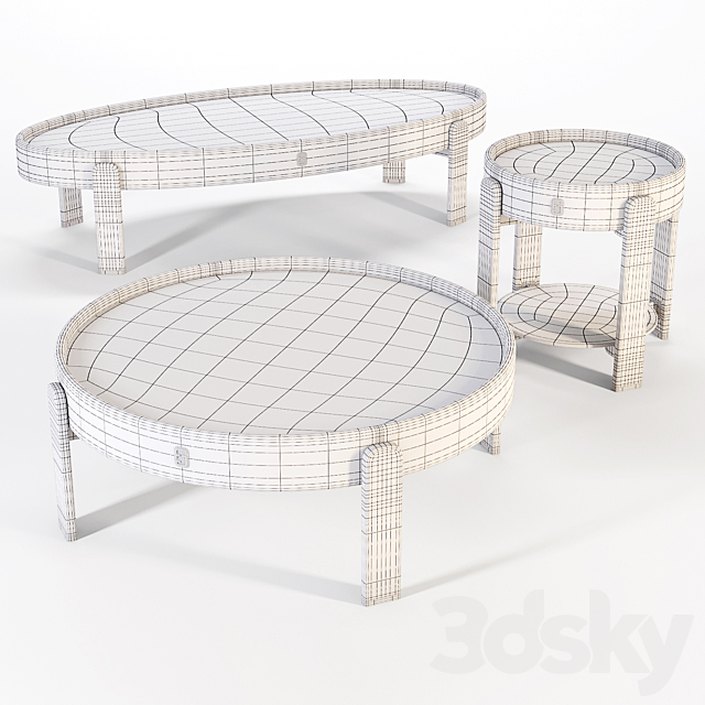 FormItalia: Coffee Tables – Kean Set-02 3DS Max Model - thumbnail 3