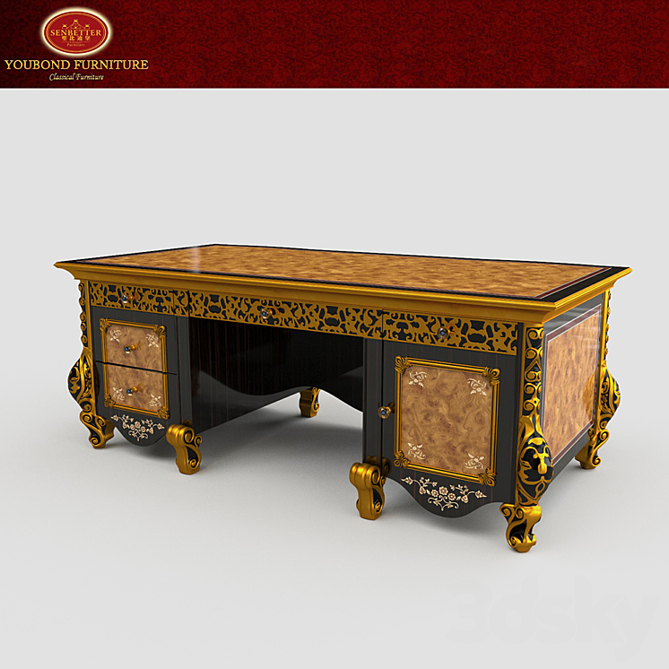 Foshan Youbond Furniture Co. Ltd. Desk Table 3DS Max - thumbnail 2