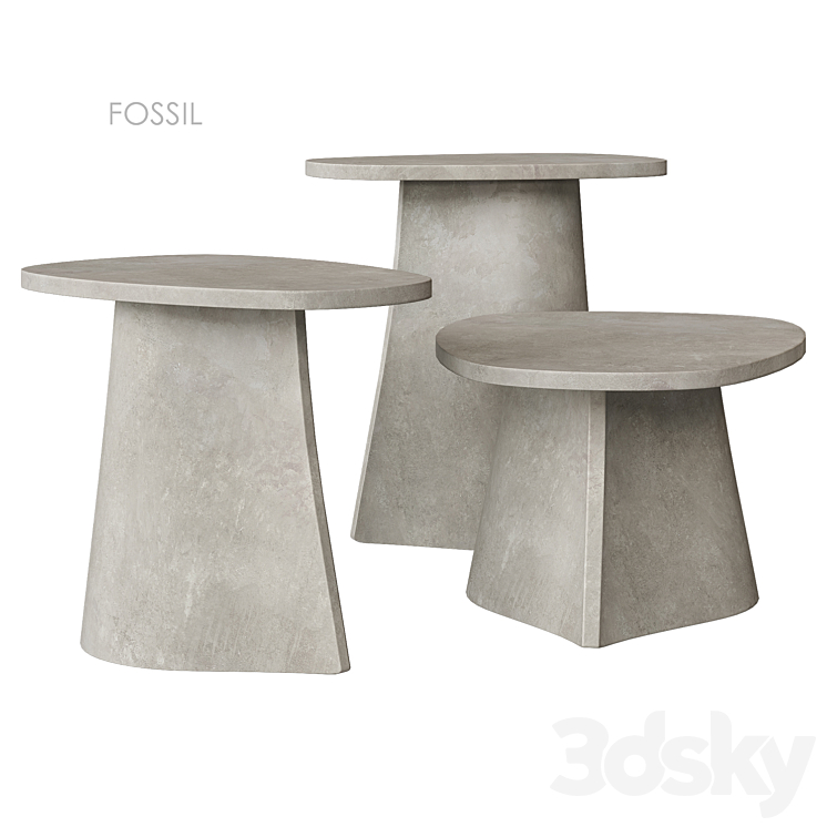 FOSSIL Table MDF Italia 3DS Max Model - thumbnail 1