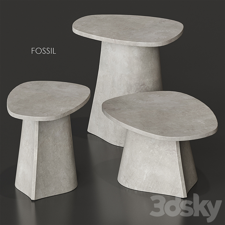 FOSSIL Table MDF Italia 3DS Max Model - thumbnail 2