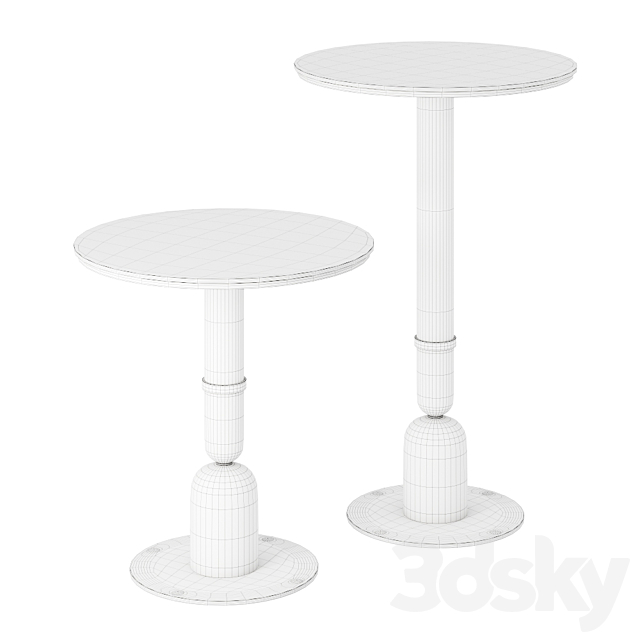 Foster coffee & Foster bar table 3DS Max Model - thumbnail 2