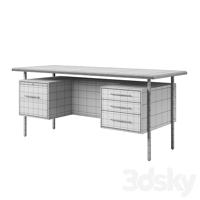 Four hands lauren desk 3DSMax File - thumbnail 5