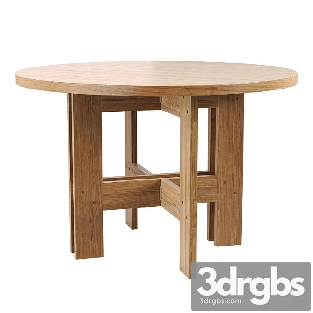 Frama Farmhouse Table Round 120 3dsmax Download - thumbnail 1